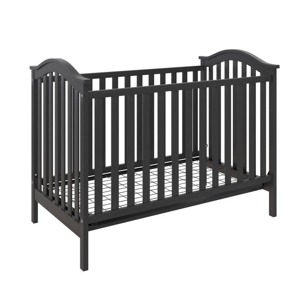 Wooden Baby Cot Black with mattress