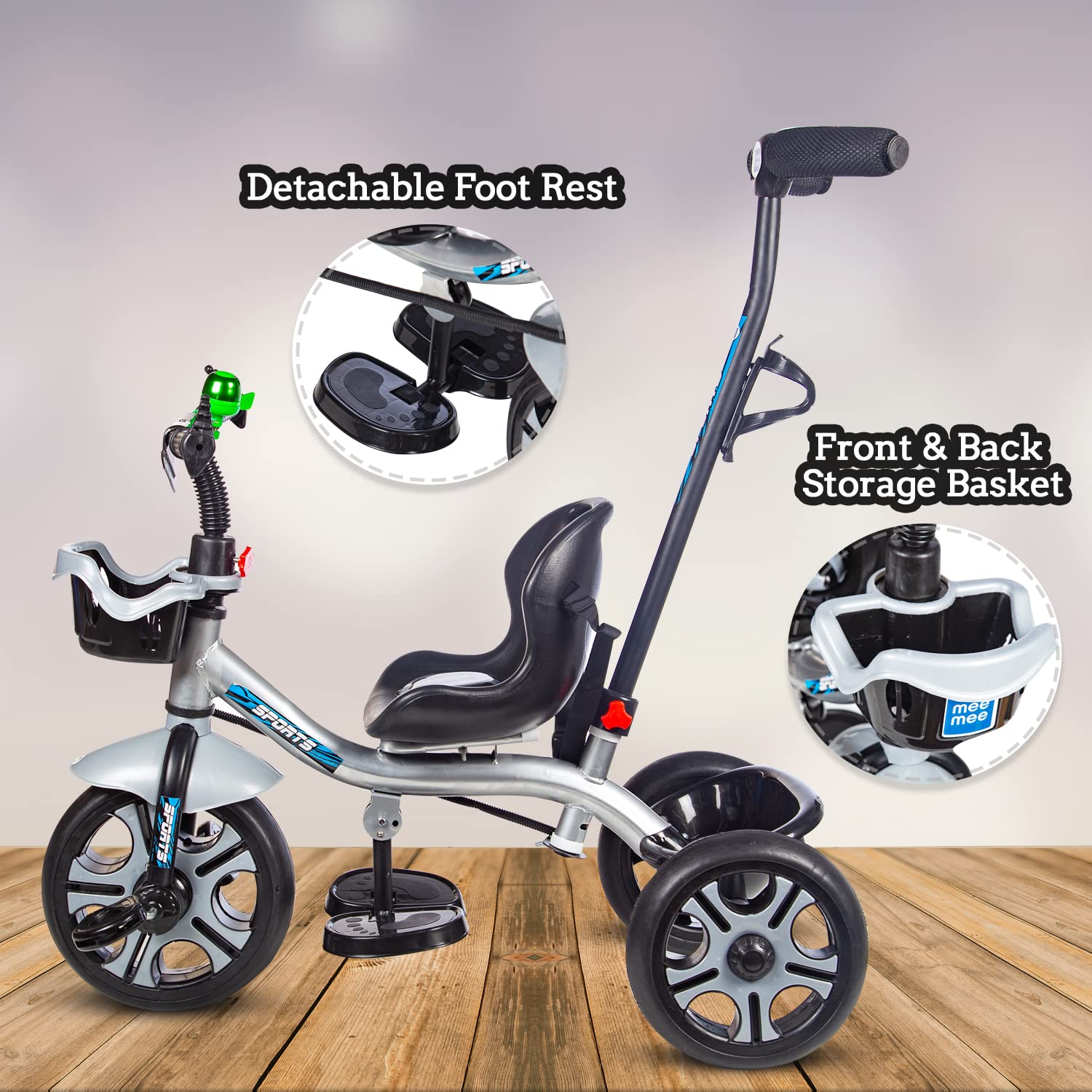 Mee Mee Premium Baby Tricycle with Adjustable Parent Handle