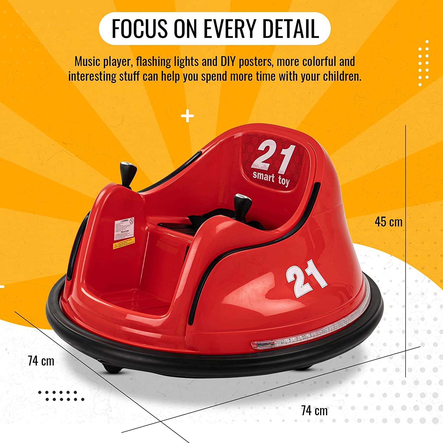 Rapid Battery Operated Bumper Car for Kids, Ride-on Kids Car