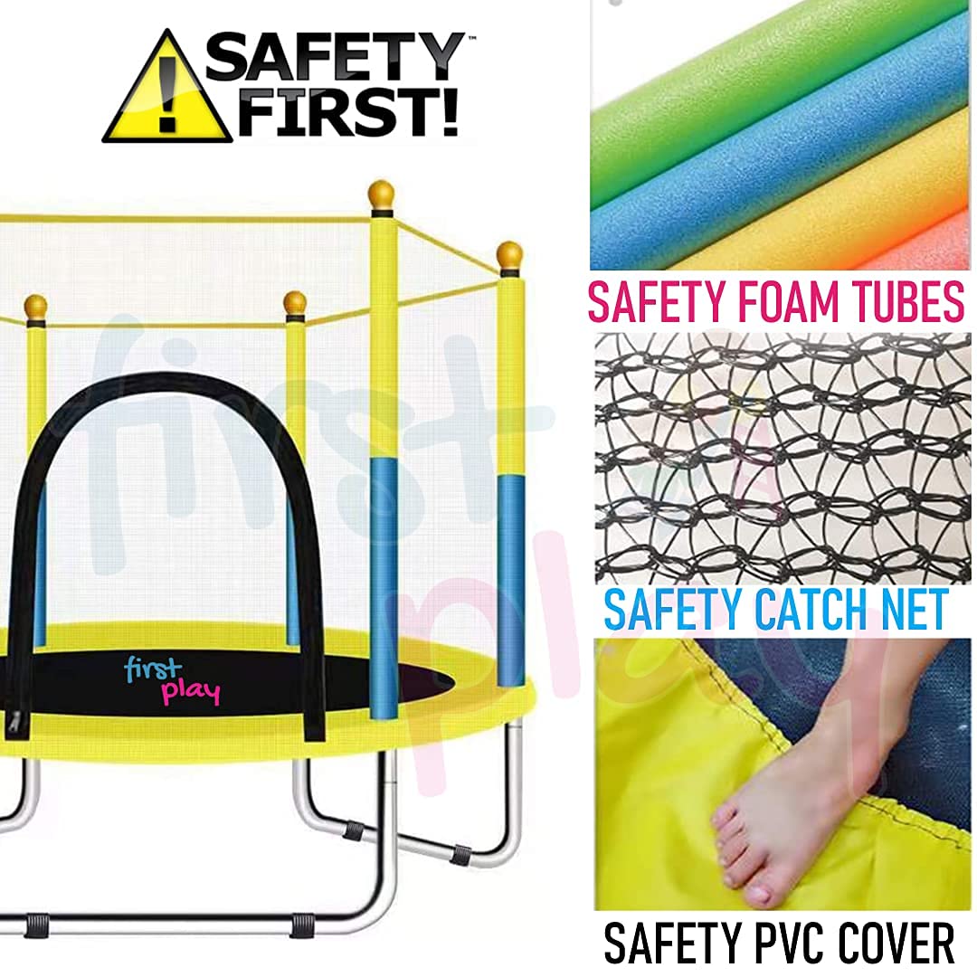 55 inch Trampoline with Safety Net & U-Shape Legs for Kids